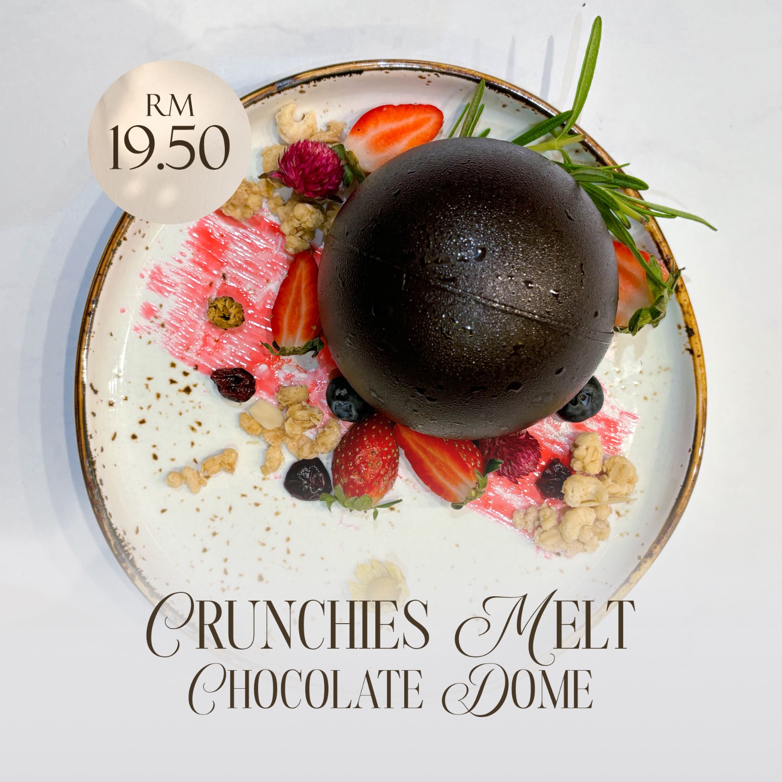 Crunchies Melt Chocolate Dome
