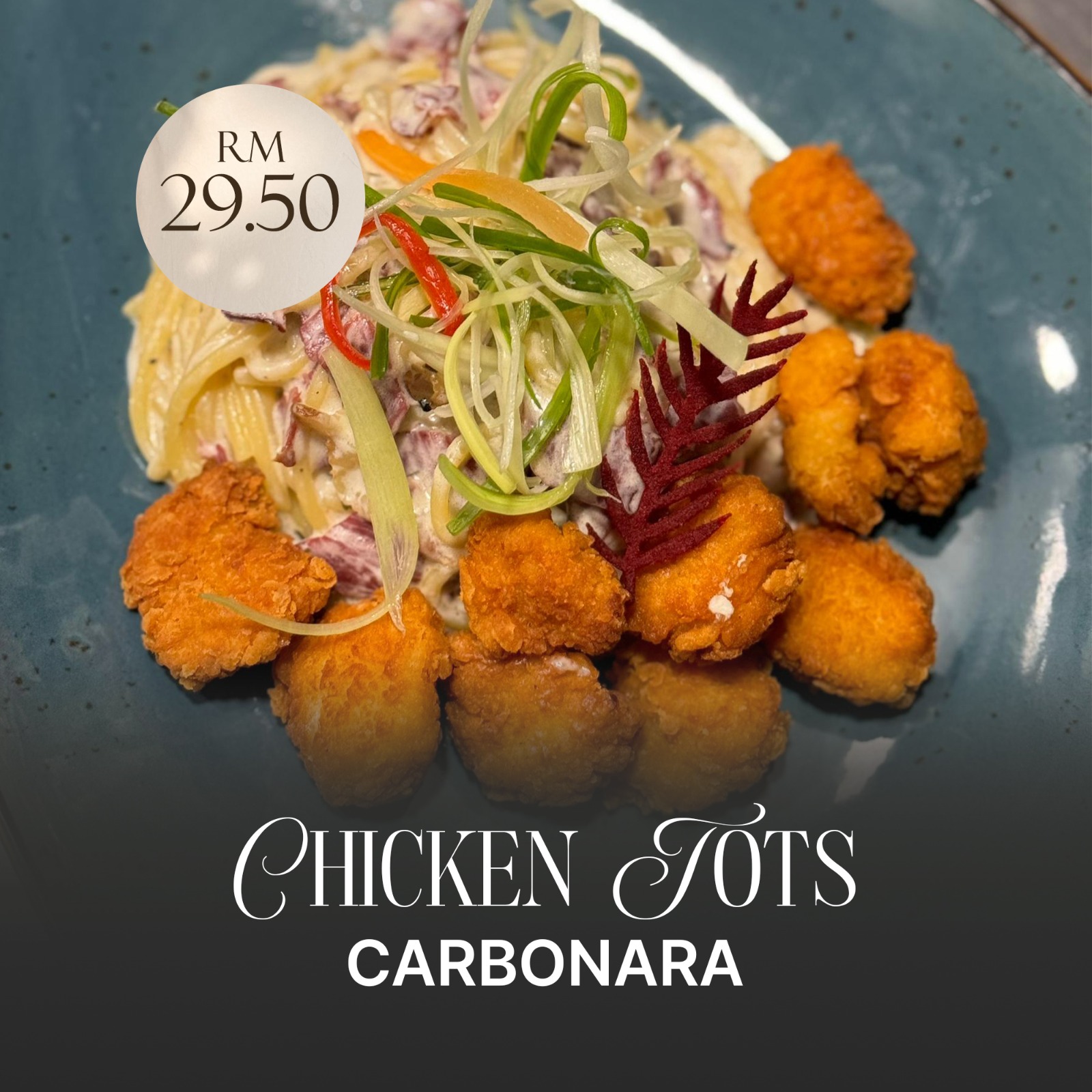Chicken Tots Carbonara