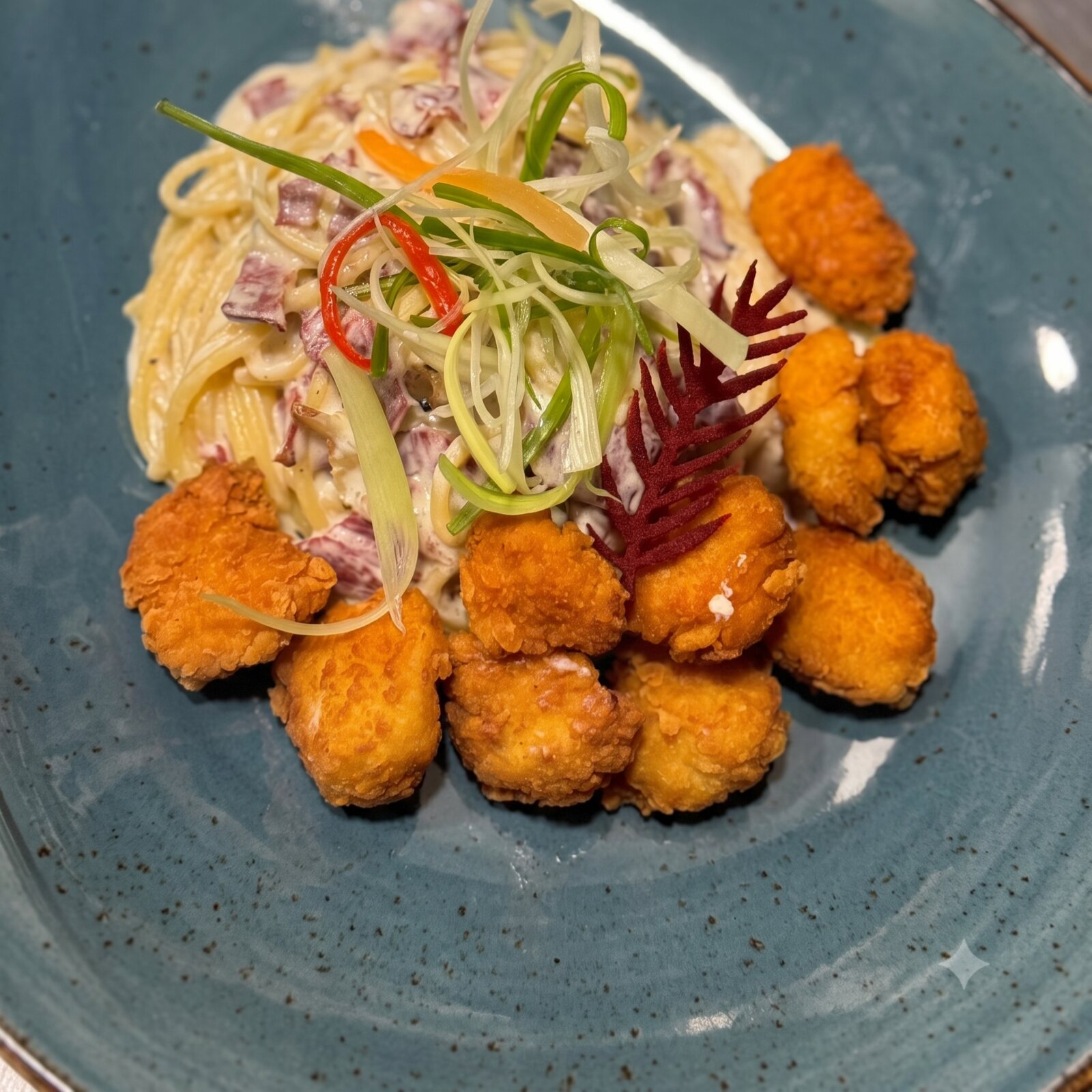 Chicken Tots Carbonara